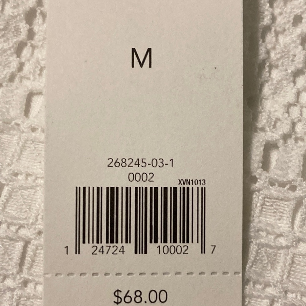 New NWT Banana Republic White Lace Women's Lined Top Blouse M - Picture 6 of 10